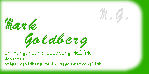 mark goldberg business card